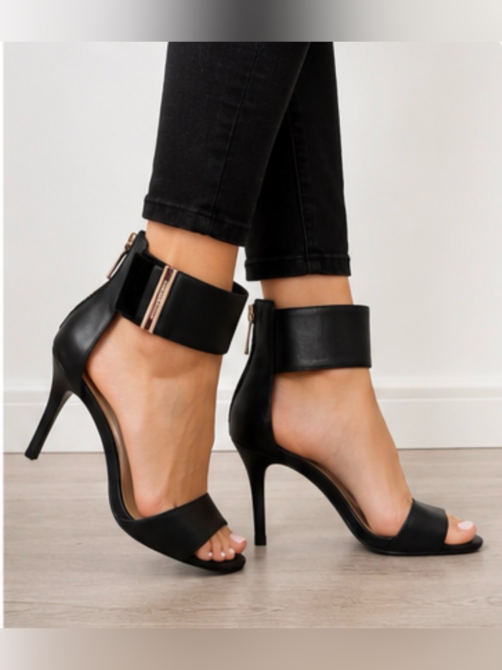 MICHAEL Michael Kors Black Ankle Strap Heels – Size 6.5M
